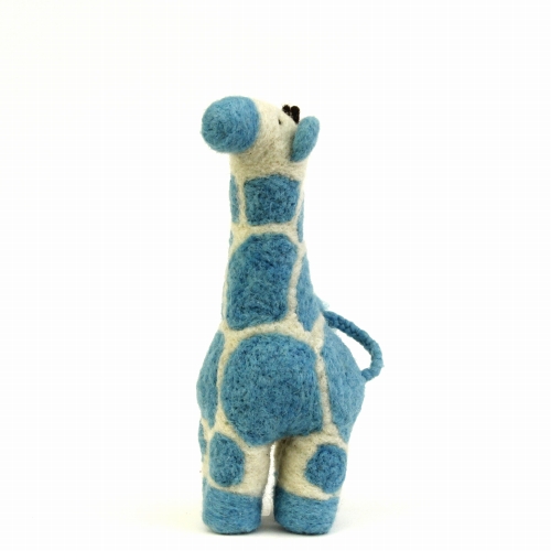 マトマイニ フェルト動物 S 青 キリン