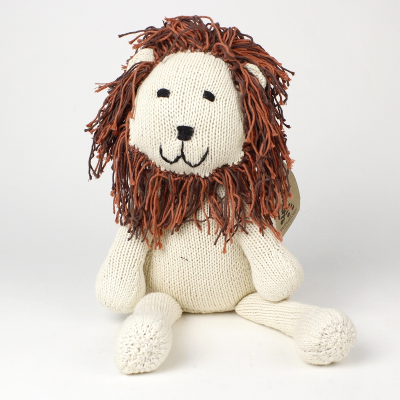 ケナナ KENANA KNITTERS オーガニックコットンおすわり動物 中 ライオン