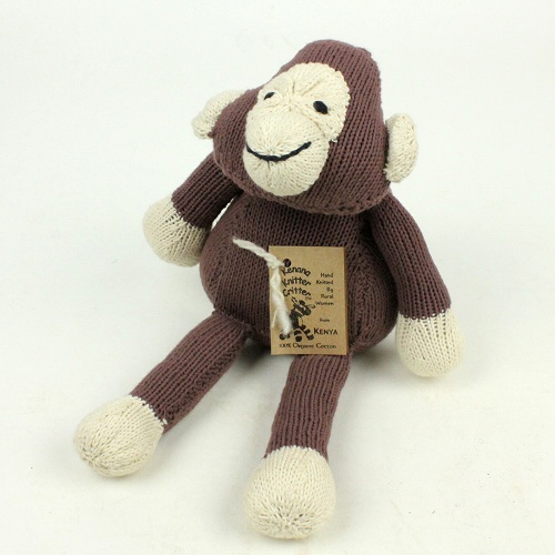 【SALE】ケナナ  オーガニックコットンおすわり動物 中 サル @6500→4500円