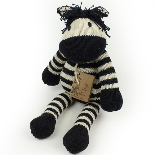 ケナナKENANAKNITTERSオーガニックコットンおすわり動物中シマウマ