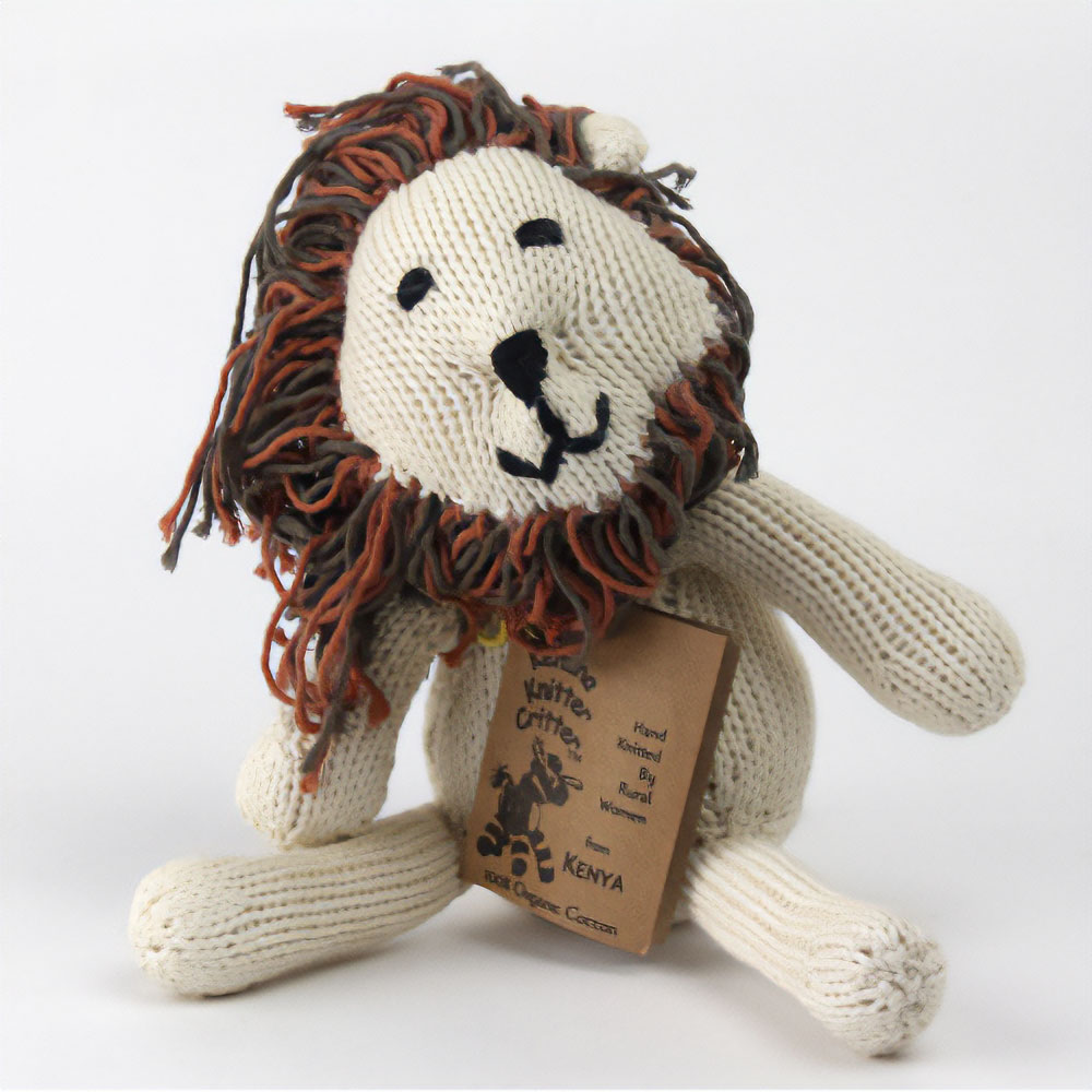 ケナナKENANAKNITTERSオーガニックコットンおすわり動物小ライオン