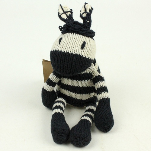 ケナナKENANAKNITTERSオーガニックコットンおすわり動物小シマウマ