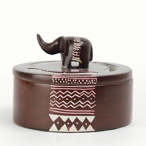 【SALE】ソープストーン蚊遣り動物付き 丸 \6800→5500