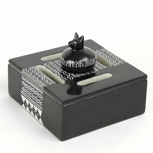 【SALE】ソープストーン蚊遣り動物付き 四角 \6800→5500