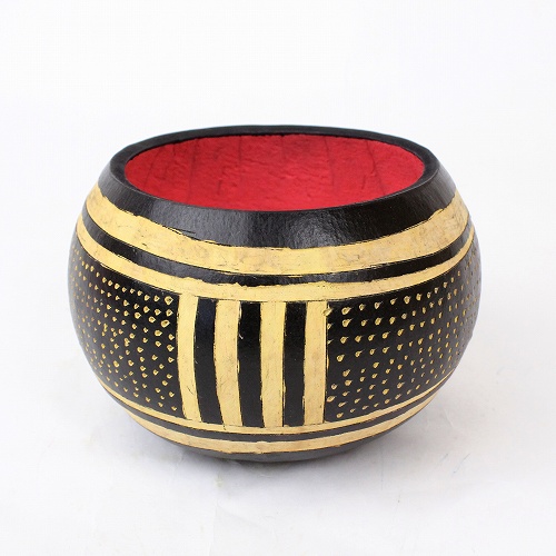 ひょうたんインテリアボウル 黒 小 スタンザ