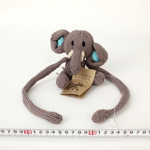 ケナナニ オーガニックコットン動物カーテンタッセル ゾウ19SS一点 2900→2320円