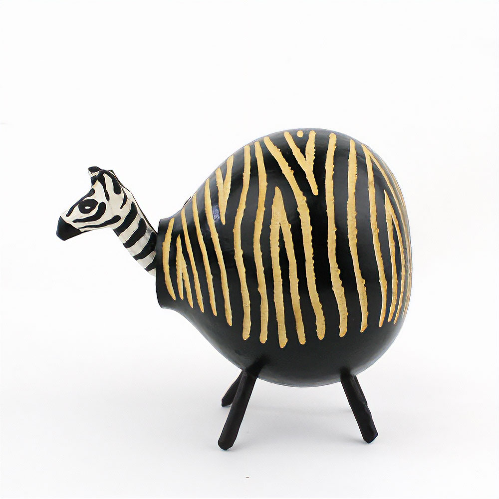 ひょうたん首振り動物 中 シマウマ