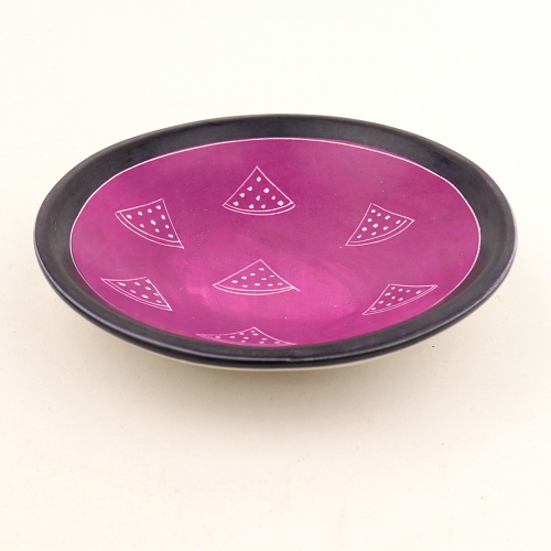 【SALE】ソープストーン 丸皿 大 スイカ ピンク @3500→1200円