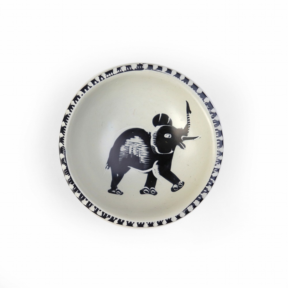 ソープストーン 飾り皿 ナチュラル 小 ゾウ01