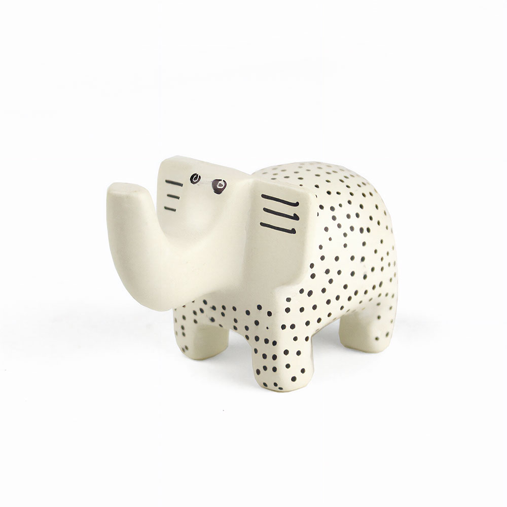 ソープストーン ナチュラル動物 中 ゾウ