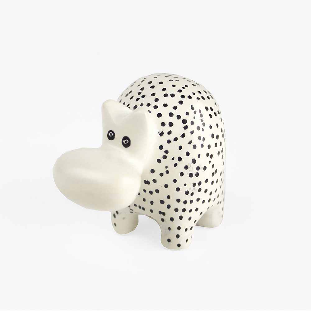 ソープストーン ナチュラル動物 中 カバ