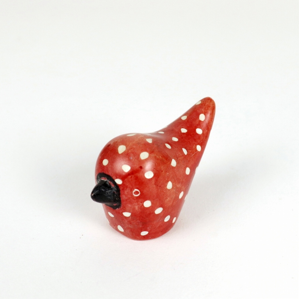 ソープストーン カラフル動物 ミニチキン 赤