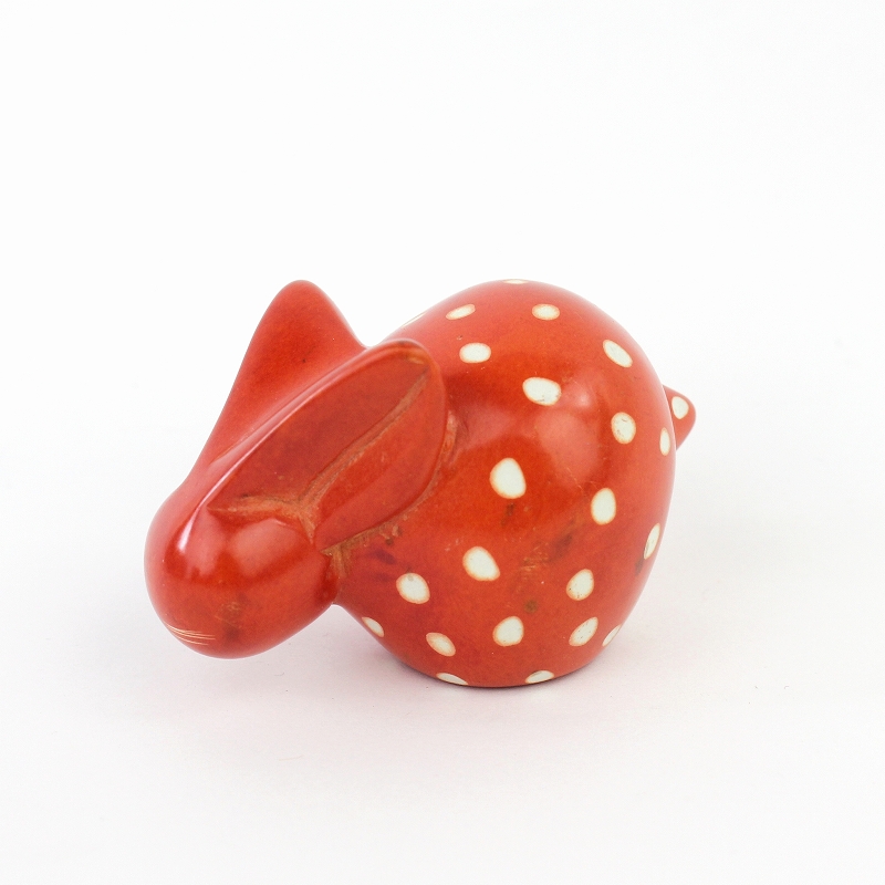 ソープストーン カラフル動物 ミニうさぎ 茶