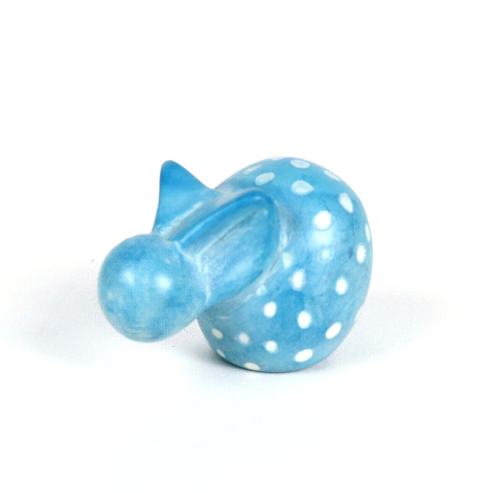 ソープストーン カラフル動物 ミニうさぎ 青