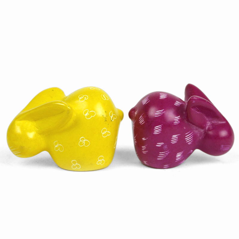 ソープストーン カラフル動物 ミニうさぎ アソート