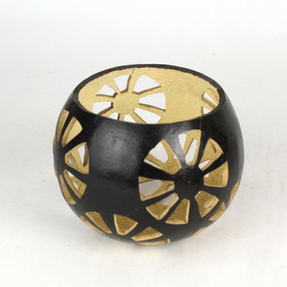 ひょうたんインテリアボウル 黒 水車 23SS一点物 @2700→2160円