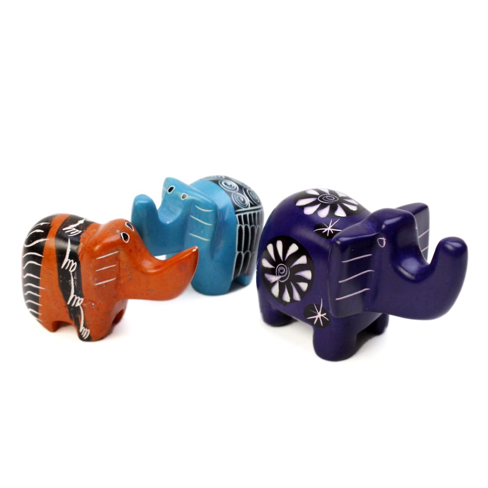 ソープストーン ミニチュアゾウ アソートカラー