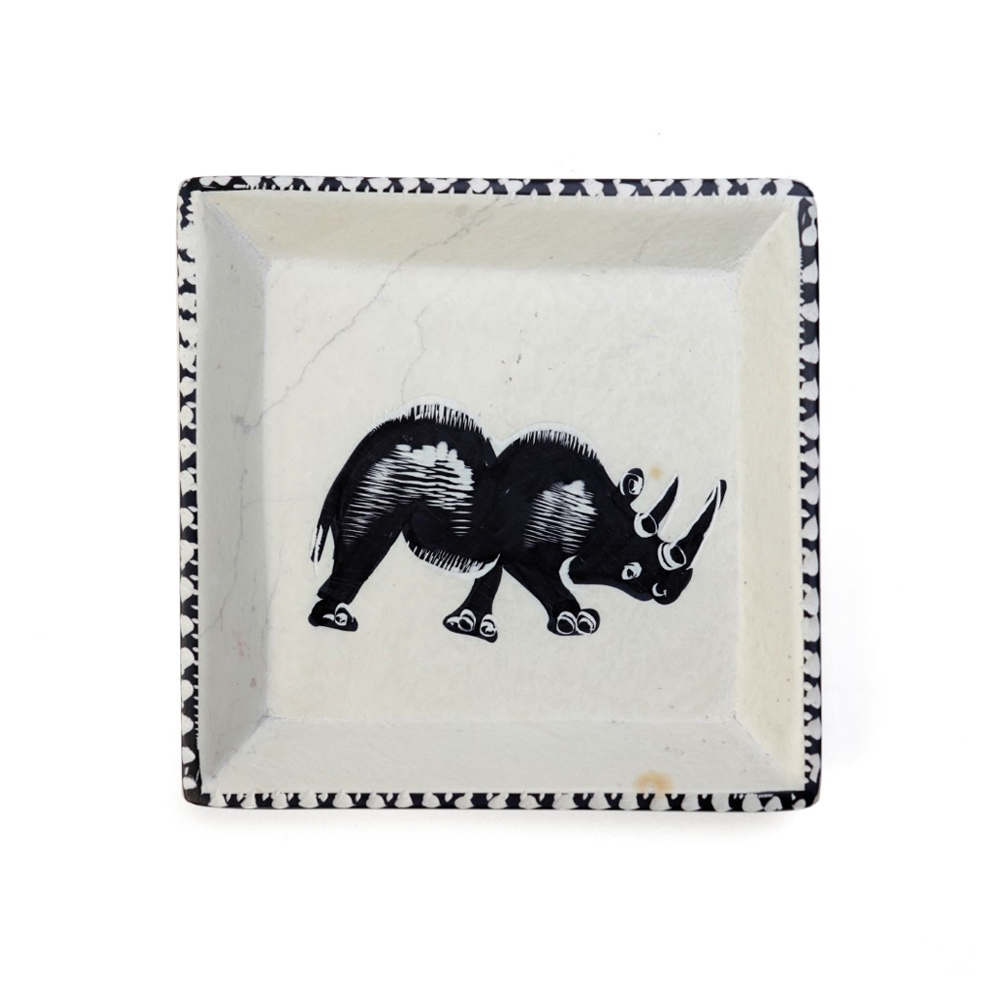 ソープストーン 四角皿 中 ナチュラル サイ