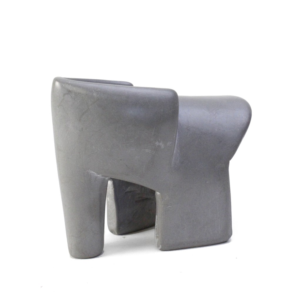 ソープストーン アブストラクト ゾウ グレー