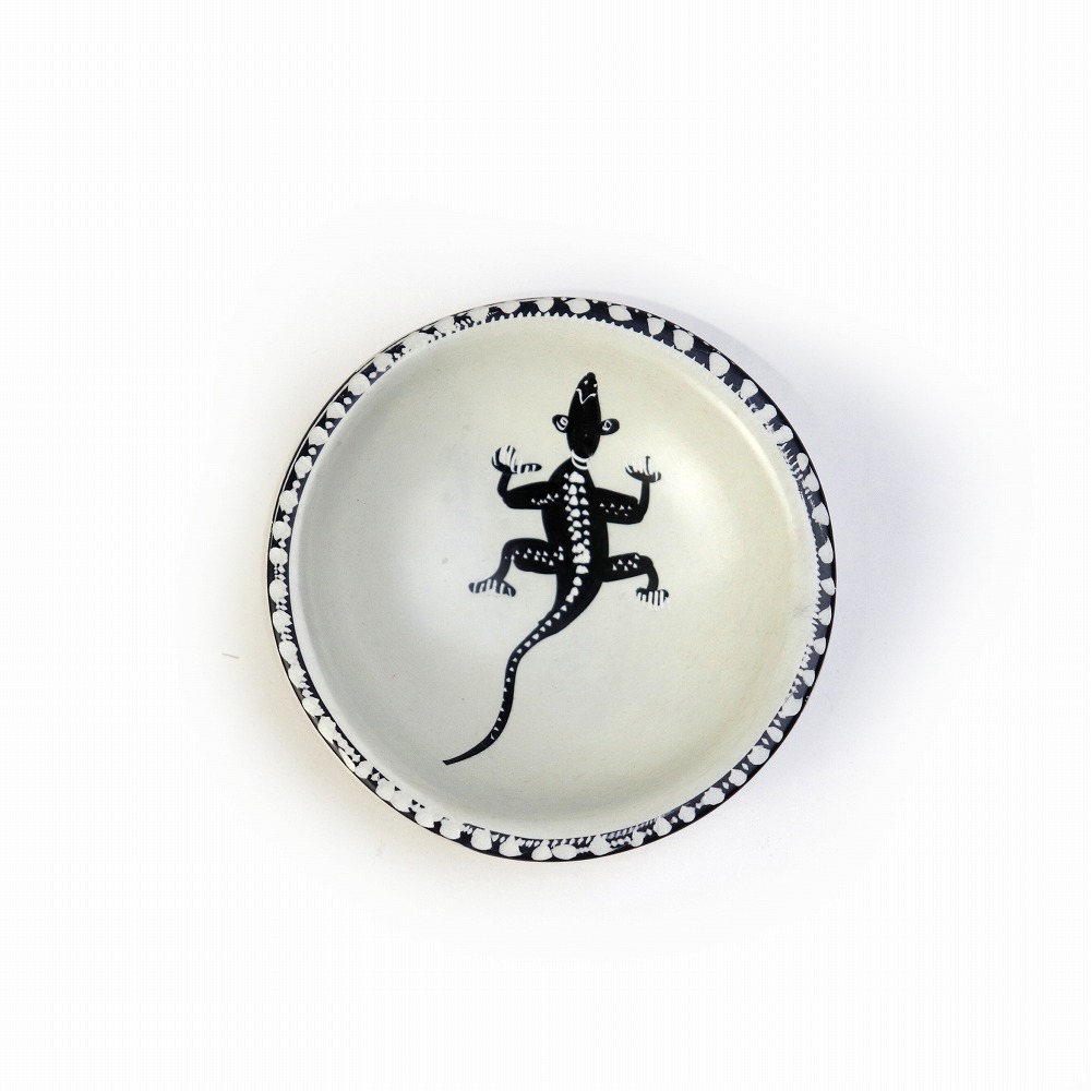 ソープストーン 飾り皿 ナチュラル 小 トカゲ