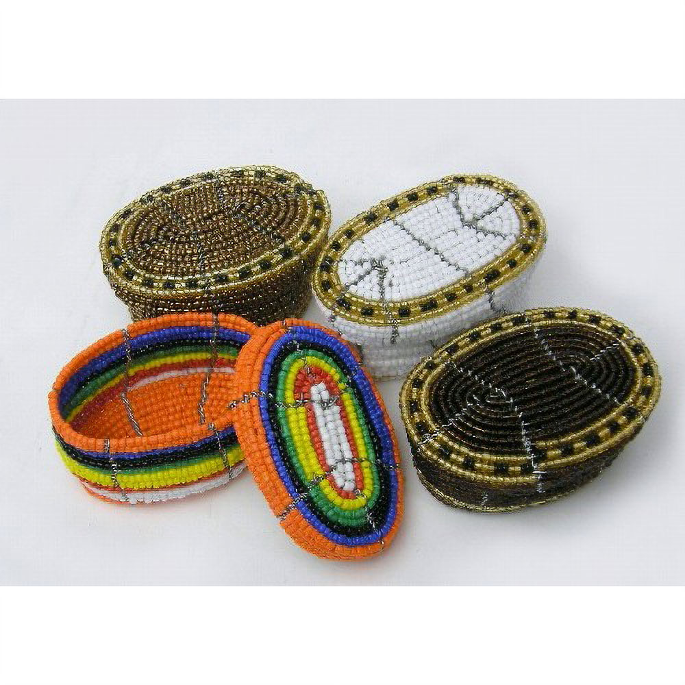 【SALE】ワイヤービーズ飾り箱(楕円)小 @1200→600円