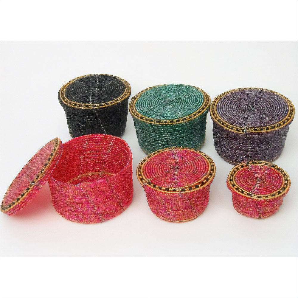 【SALE】ワイヤービーズ飾り箱(丸)大 無地 @2000→1600円