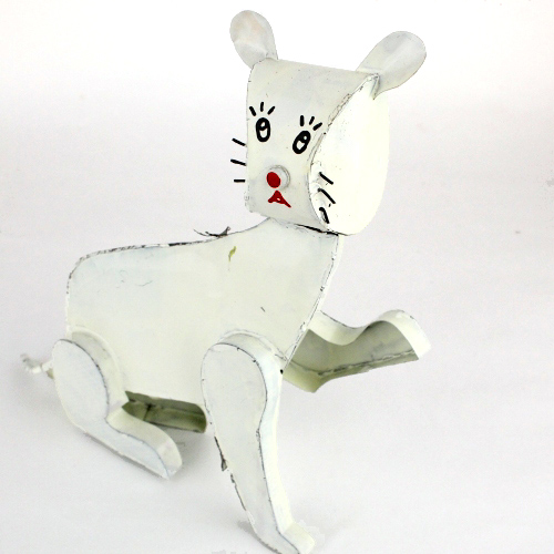 【SALE】ブリキ猫　白 @3500→2500円