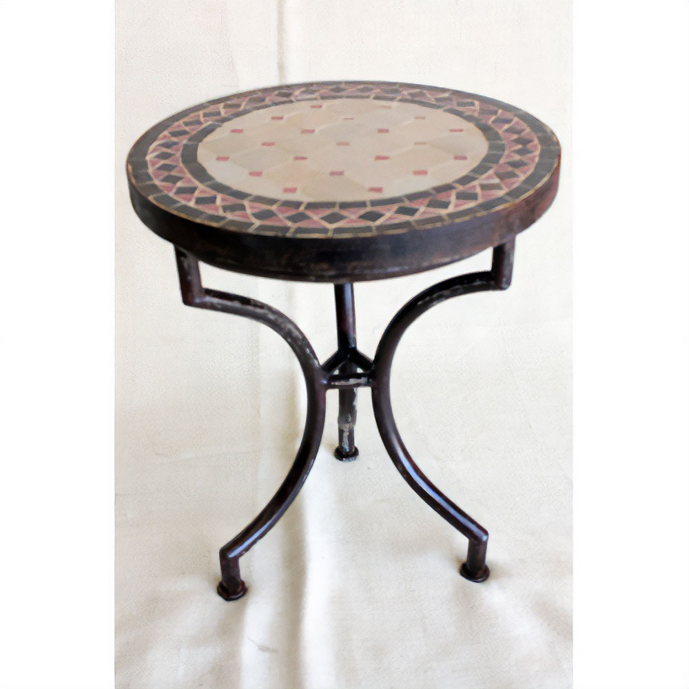 【SALE】モザイクテーブル 径40xH45 CORA 装飾脚送料別 @25000→12500円