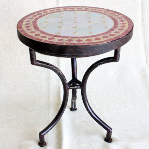 【SALE】モザイクテーブル 径40xH45 CORA 装飾脚 送料別 @25000→12500円