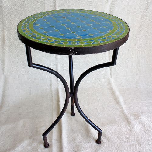 【SALE】モザイクテーブル 径50xH55 CORA装飾脚 送料別 @30000→15000円