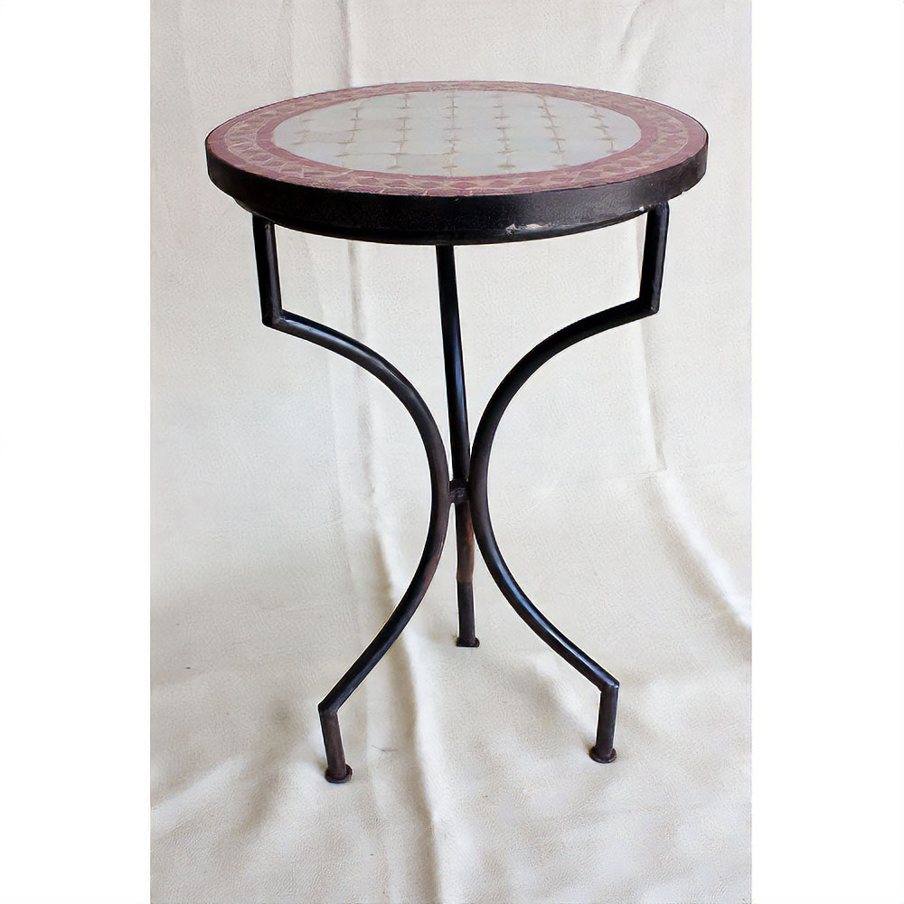 【SALE】モザイクテーブル 径50xH55 CORA装飾脚 送料別 @30000→15000円