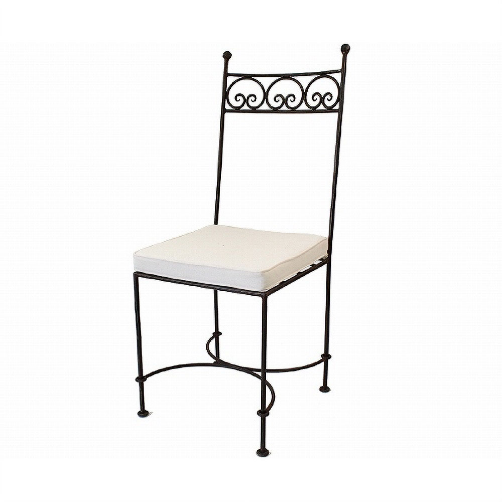 鉄椅子(背もたれ付き)座面四角パイ3 送料別