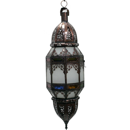 吊下げ型ガラスランプ 八角形 装飾