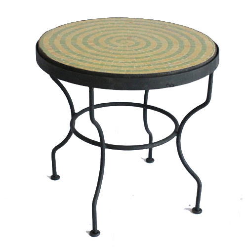 【SALE】モザイクテーブル 鉄脚 丸テーブル径45樹脂はめ込送料別 @45000→22500円