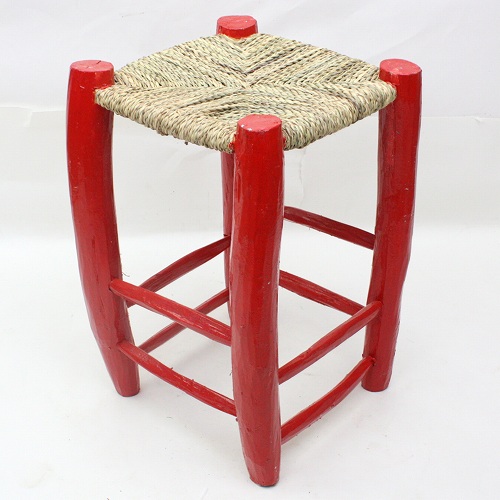 ドーム木椅子カラーペイント　L　赤　送料別