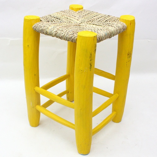 ドーム木椅子カラーペイント　L　黄　送料別