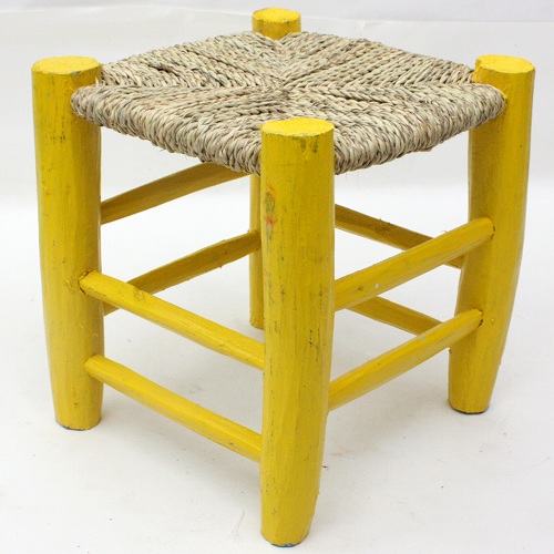 ドーム木椅子カラーペイント　M　黄　送料別