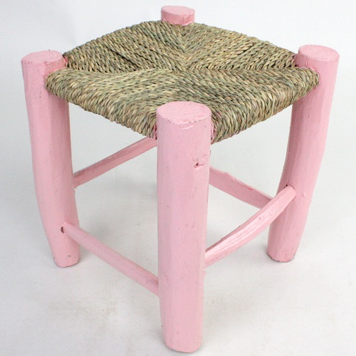 ドーム木椅子カラーペイント　S　ペールピンク　送料別