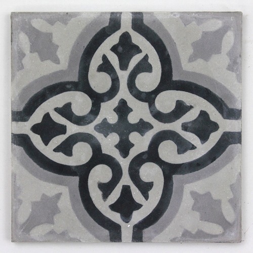 【SALE】手刷りタイル12 薄グレー @1000→700