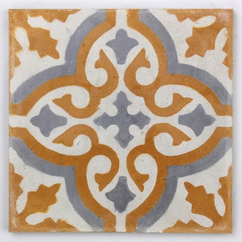 手刷りタイル13 黄