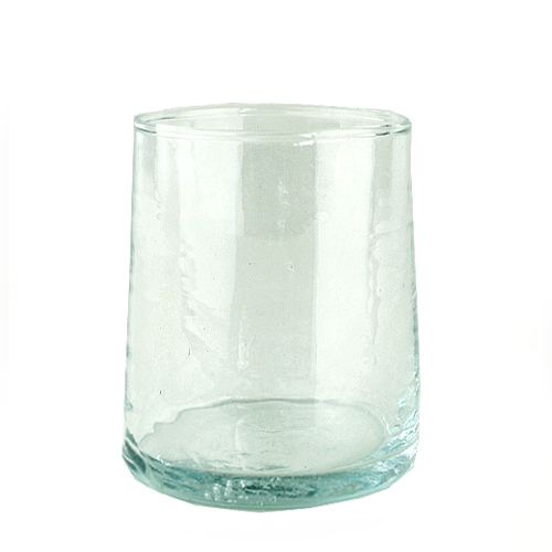 モロッコリサイクル無地グラス E2 口6H10