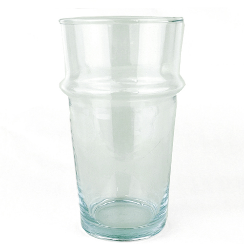 モロッコリサイクル無地グラス B40 口9.5H20