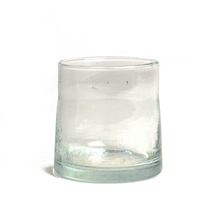 モロッコリサイクル無地グラス E1 口6.5H7
