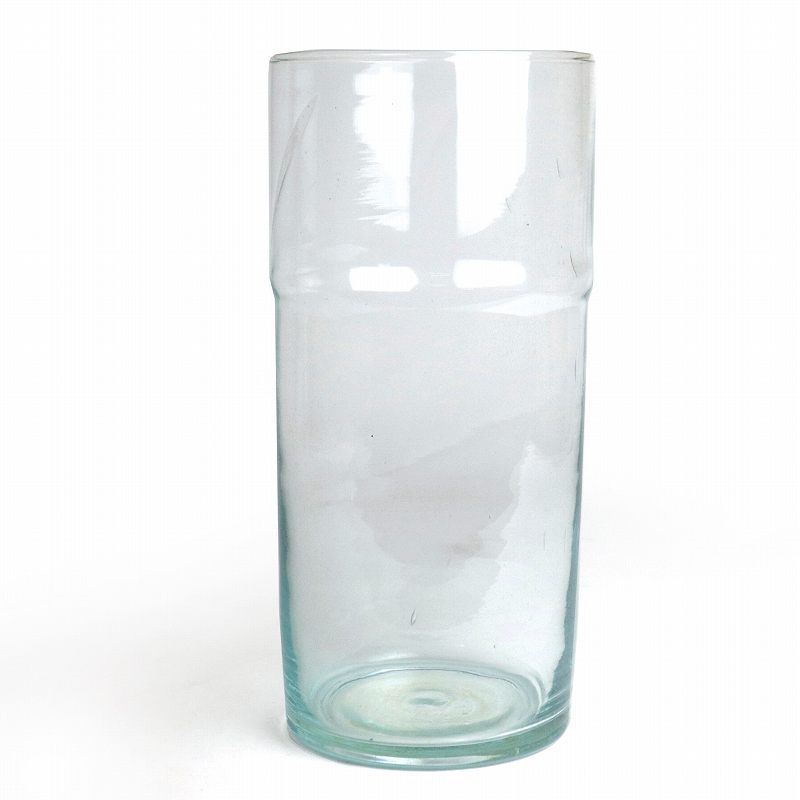 モロッコリサイクル無地グラス B45 口13.5H29