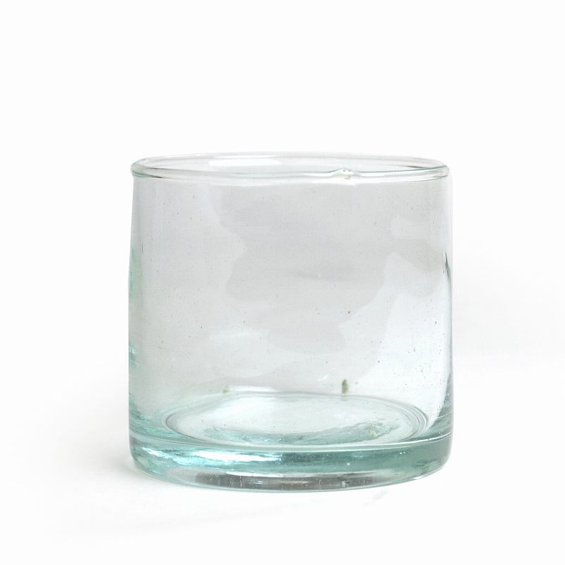 モロッコリサイクル無地グラス E25 口9.5H9