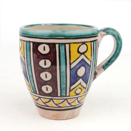 フェズ陶製飾りぷっくりカップ 02マルチ