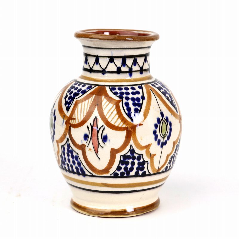 サフィ陶製花瓶 H17 03オレンジ