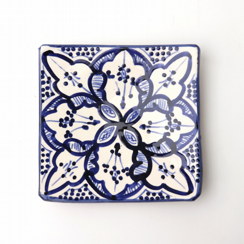 サフィ陶製飾り四角皿 小 W14 09
