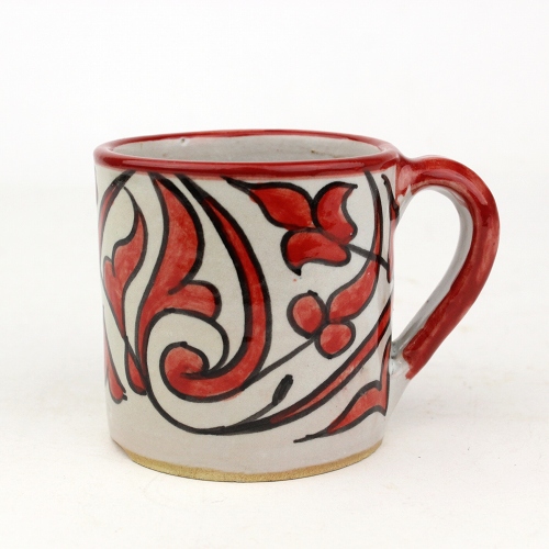 フェズ陶製飾りカップ小 08赤