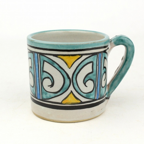 フェズ陶製飾りカップ小 10緑